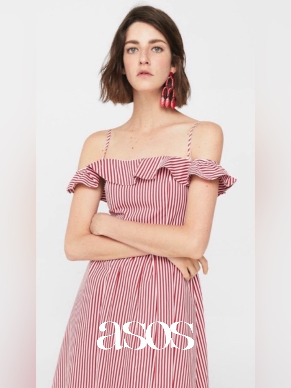 STRIPED MIDI DRESS - NWT